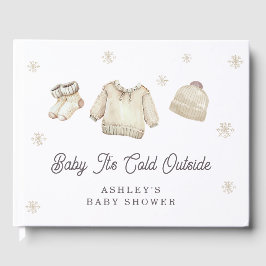 Winter Snow Baby It's Cold Outside Baby Shower ゲストブック