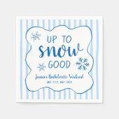 Winter Snow Bachelorette Party Up To Snow Good スタンダードカクテルナプキン (正面)
