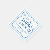 Winter Snow Bachelorette Party Up To Snow Good スタンダードカクテルナプキン (角)