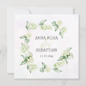 *~* Winter Snow Berry AR12 Boho RSVP QR 結婚's 招待状 (正面)