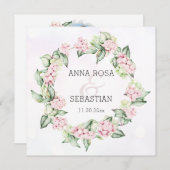 *~* Winter Snow Berry AR12 QR RSVP Boho 結婚's 招待状 (正面/裏面)