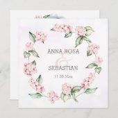 *~* Winter Snow Berry Boho QR RSVP AR12結婚's 招待状 (正面/裏面)