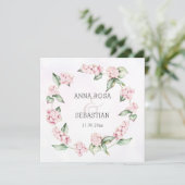 *~* Winter Snow Berry Boho QR RSVP AR12結婚's 招待状 (スタンド正面)