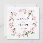 *~* Winter Snow Berry Boho QR RSVP AR12結婚's 招待状 (正面)