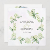 *~* Winter Snow Berry Boho RSVP QR AR12 結婚's 招待状 (正面/裏面)