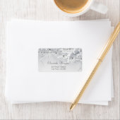 Winter Snow Branches Wedding ラベル (インサイチュ)