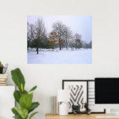 Winter Snow, Bute Park, Cardiff, Wales ポスター (ホームオフィス)