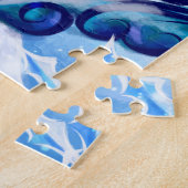 Winter Snow Cabin Landscape Art Jigsaw Puzzle ジグソーパズル (側面)