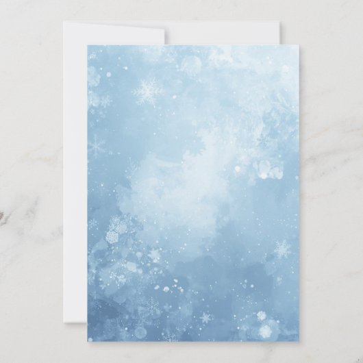 Winter Snow Christmas Party Invitation 招待状 (裏面)