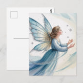 Winter Snow Fairy Watercolor Art  ポストカード (正面/裏面)