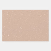 Winter Snow Flakes on Pink, Blue and Brown ラッピングペーパーシート (正面3)