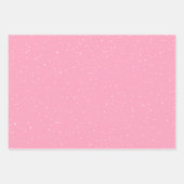 Winter Snow Flakes on Pink, Blue and Brown ラッピングペーパーシート (正面)