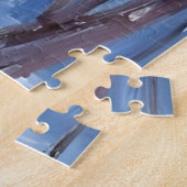 Winter Snow Forest Watercolor Woods Painting ジグソーパズル (側面)