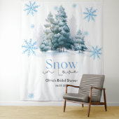 Winter Snow in Love Snowflakes Bridal Shower  タペストリー (インサイチュ)