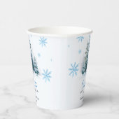 Winter Snow in Love Snowflakes Bridal Shower 紙コップ (右)