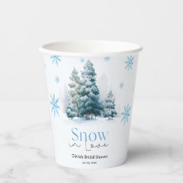 Winter Snow in Love Snowflakes Bridal Shower 紙コップ