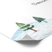 Winter Snow It Takes A Village Baby Shower Welcome ポスター (角)