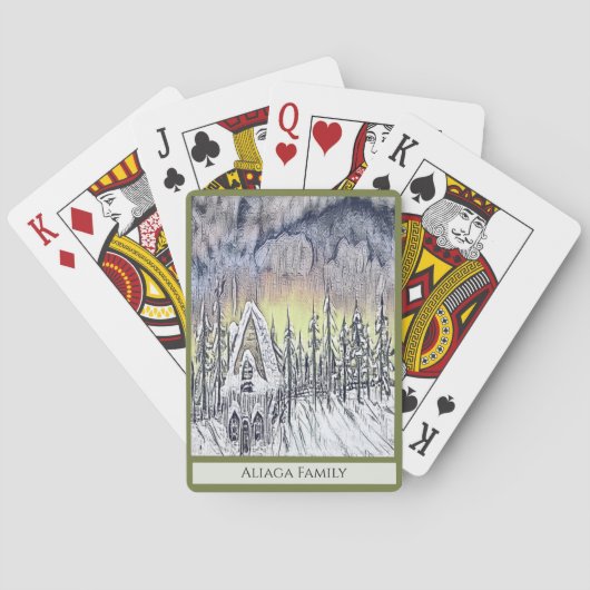 Winter Snow Magical Custom Classic Playing Cards. トランプ (裏面)