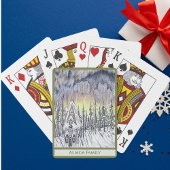 Winter Snow Magical Custom Classic Playing Cards. トランプ