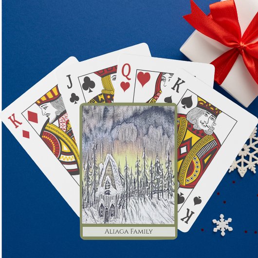 Winter Snow Magical Custom Classic Playing Cards. トランプ
