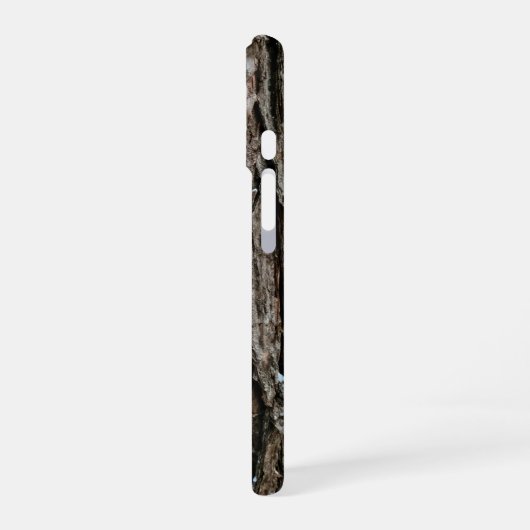 Winter Snow Moss Tree Bark Phone Case iPhone 16ケース (左側面)