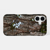 Winter Snow Moss Tree Bark Phone Case iPhone 16ケース (裏面横)