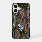 Winter Snow Moss Tree Bark Phone Case iPhone 16ケース (裏面)