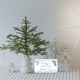 Winter Snow Mountain Diaper Raffle Baby Shower  エンクロージャーカード