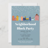 Winter Snow Neighborhood Block Party 招待状 (正面)
