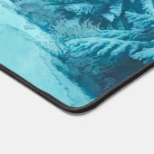 Winter Snow on Pine Trees Desk Mat デスクマット (コーナー)