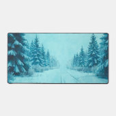 Winter Snow on Pine Trees Desk Mat デスクマット (正面)