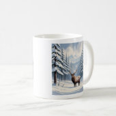 Winter Snow Pine Ceramic Mug (11oz) コーヒーマグカップ (正面右)