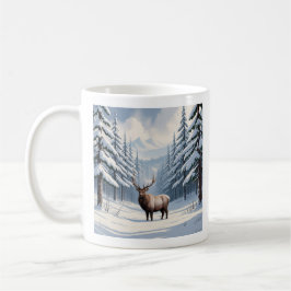 Winter Snow Pine Ceramic Mug (11oz) コーヒーマグカップ