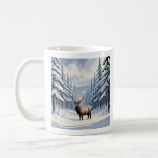 Winter Snow Pine Ceramic Mug (11oz) コーヒーマグカップ