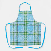 Winter Snow Plaid Tartan Design  エプロン (正面)