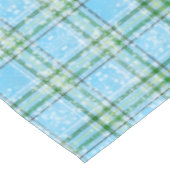 Winter Snow Plaid Tartan Design  テーブルクロス (アングル)