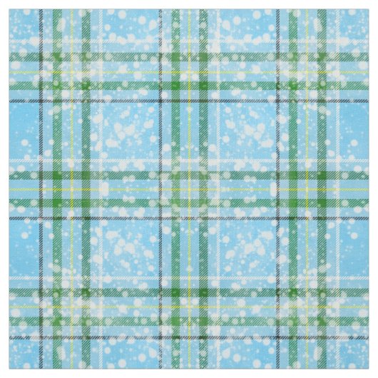 Winter Snow Plaid Tartan Design  ファブリック (見本)