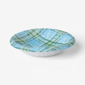 Winter Snow Plaid Tartan Design  ペーパーボウル (傾斜あり)