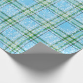 Winter Snow Plaid Tartan Design  ラッピングペーパー (角)