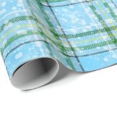 Winter Snow Plaid Tartan Design  ラッピングペーパー (ロールコーナー)