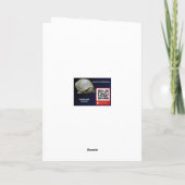 Winter Snow & Poplar Tree Blank Greeting Card カード (裏面)
