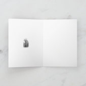 Winter Snow & Poplar Tree Blank Greeting Card カード (内部)