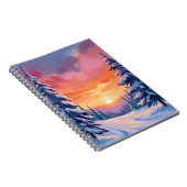 Winter Snow Sunset | Pastel Watercolor Painting ノートブック (右側)