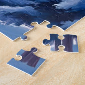 Winter Snow Sunset | Watercolor Landscape Painting ジグソーパズル (側面)