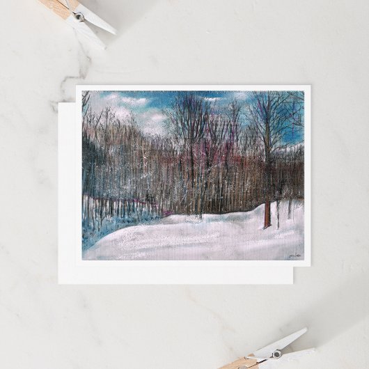 Winter Snow Trees Scene Greeting