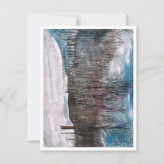 Winter Snow Trees Scene Greeting (正面)