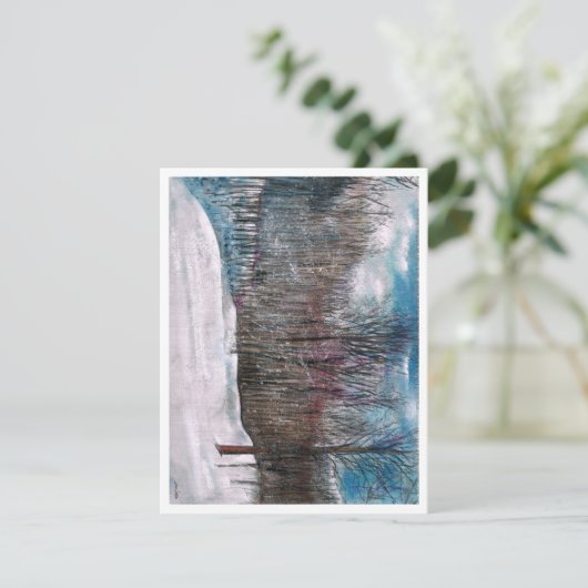 Winter Snow Trees Scene Greeting (スタンド正面)