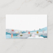 Winter Snow Village Diaper Raffle Baby Shower  エンクロージャーカード (裏面)