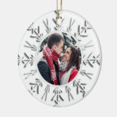 Winter Snowflake 1st Christmas Together写真 セラミックオーナメント (左)