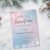 Winter Snowflake Baby Shower 招待状
